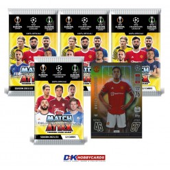 Topps Match Attax Champions League 2021/2022 GOLD Limited Edition Mason Greenwood (Manchester United) + 4 kaardipakki 